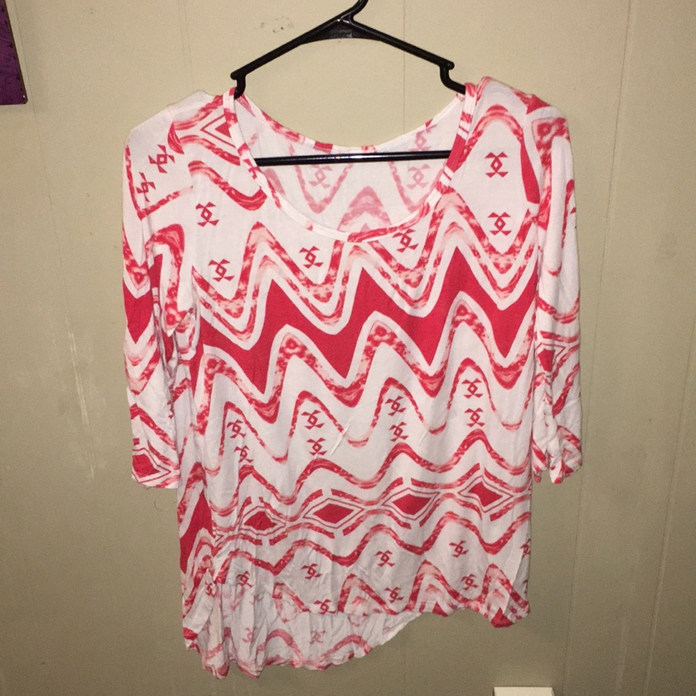 Red and white shirt